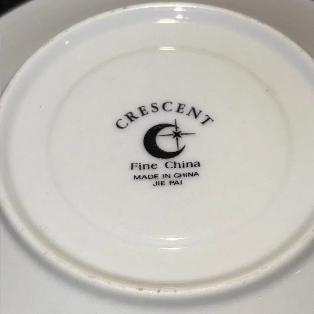 Crescent Fine China Teacup and Saucer